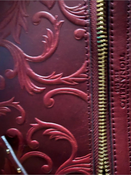 Handbags - Burgundy Embossed Leather Belt Bag Waist Purse Crossbody Tignanello